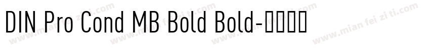 DIN Pro Cond MB Bold Bold字体转换